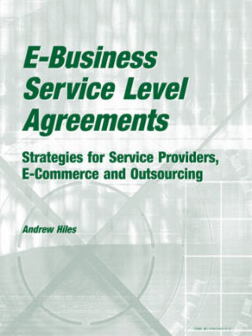 Title details for E-Business Service Level Agreements by Andrew Hiles, Hon FBCI, EIoSCM - Available